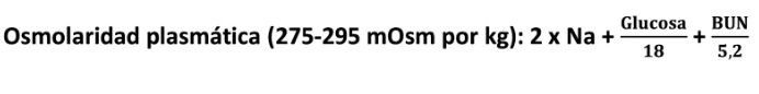osmolaridad plasmática formula